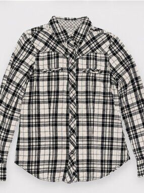 Vintage Black & White Women’s Flanner Old Navy Button Up